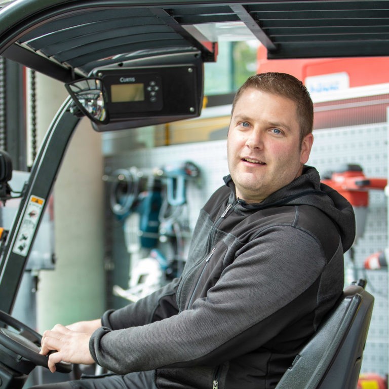 Team Blaas Lukas Lintner technischer Verantwortlicher Gabelstapler